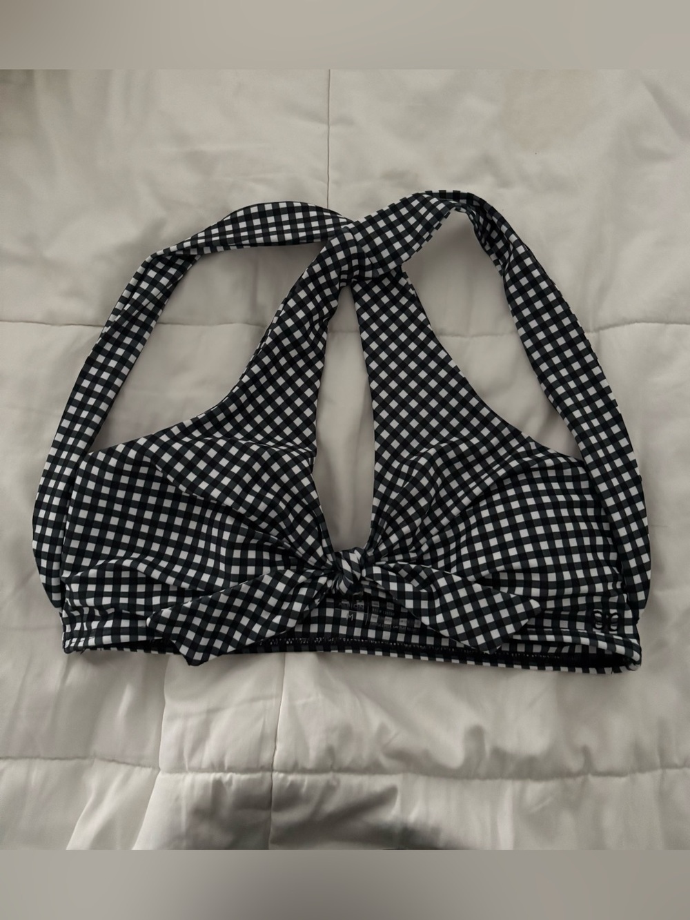 ▪️Albion Fit Black Check
Top Knot Bikini Halter
Gingham Checkerboard Swim Top M - Picture 8 of 12